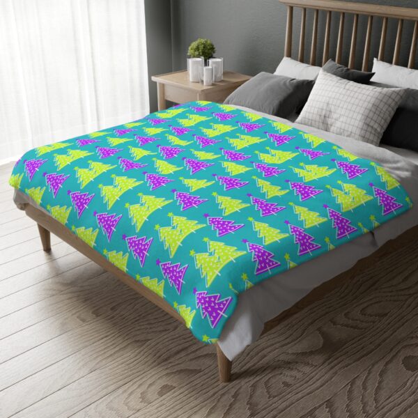 holiday hues minky blanket two sided print 80x60 lifestyle bed